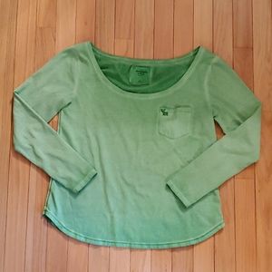 Abercrombie & Fitch Green L/S Tee Sz M